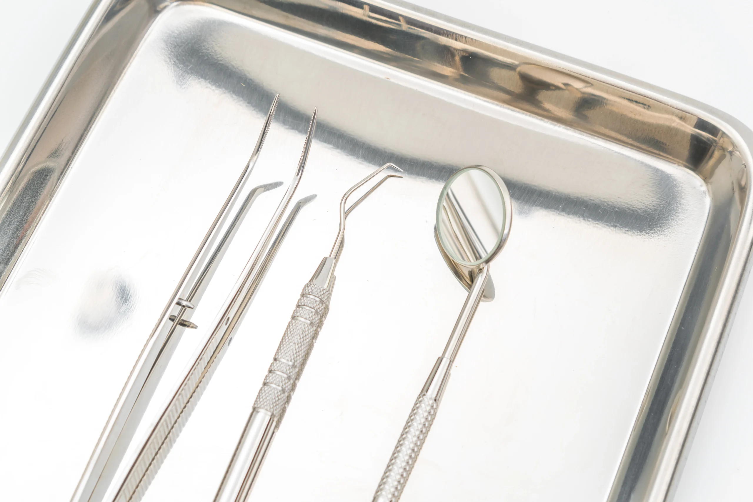 dental tools equipment white background